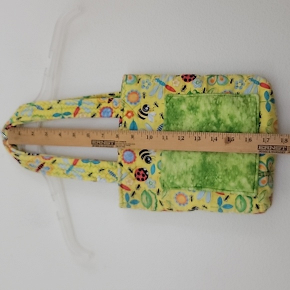 Colorful Insect Print Quilted Fabric Small Purse - Picture 12 of 14
